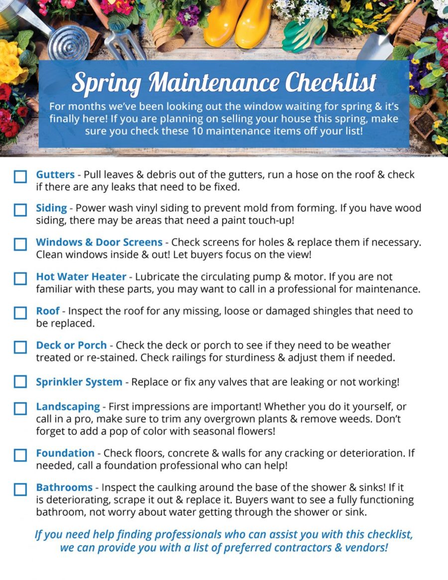 Spring Maintenance Checklist